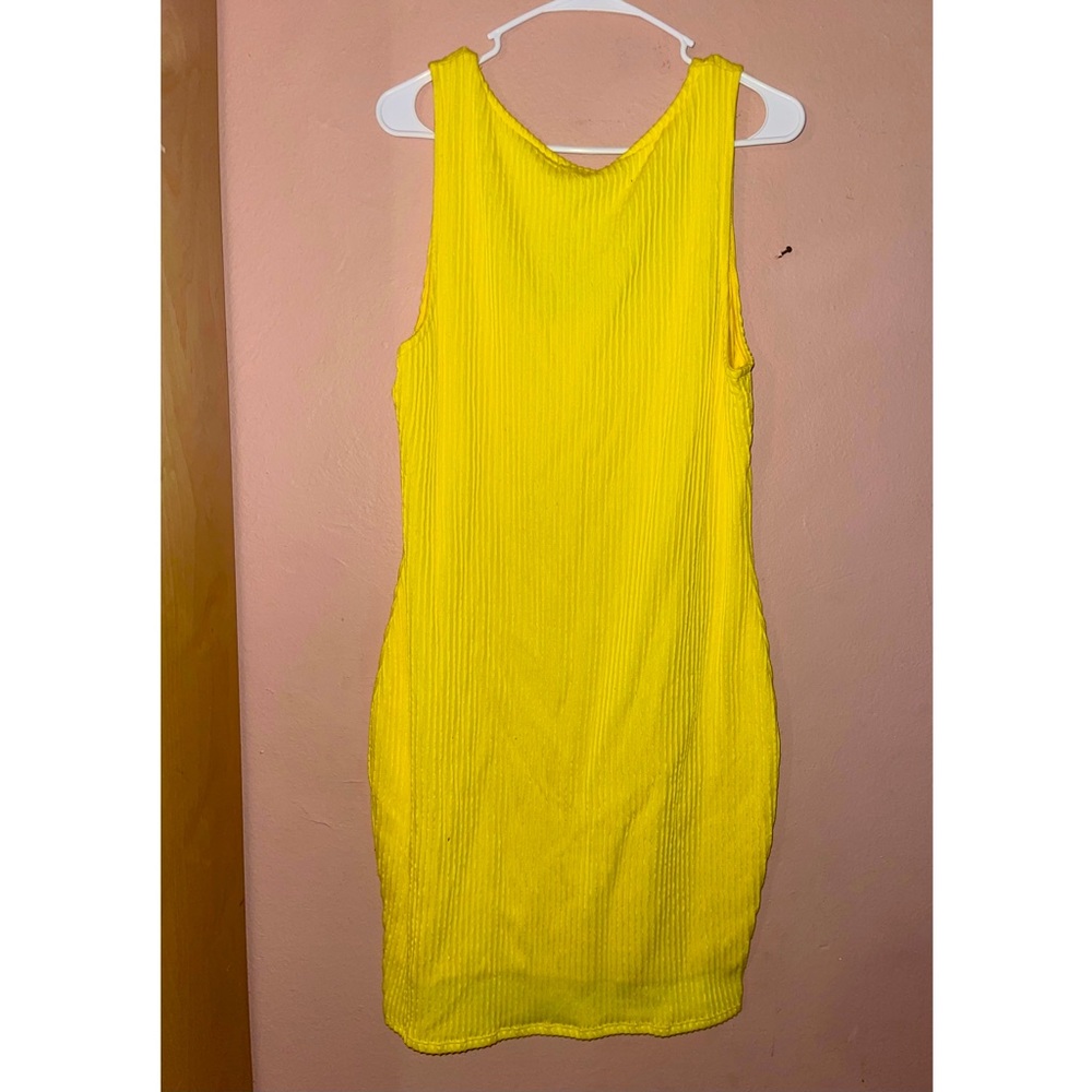 Yellow Ribbed Dress - Picture 2 of 5